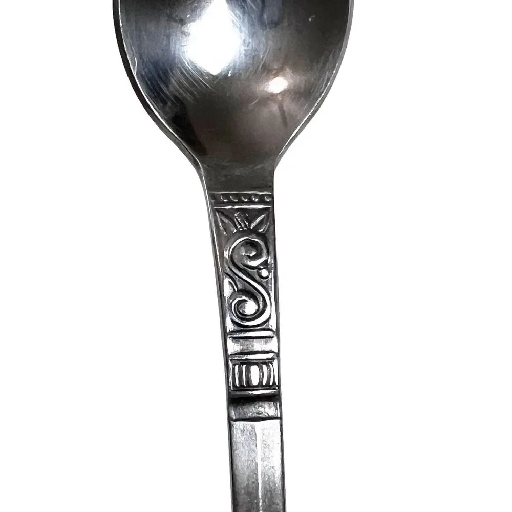 4 Vtg Orleans Stainless Korea Stacie Pattern Long Ice Tea Spoons (8 Available)